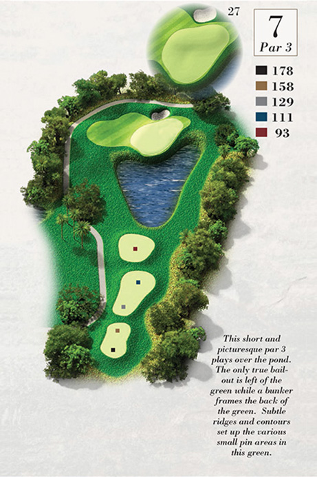 Map of Hole 7 of Turtle Point Golf Course