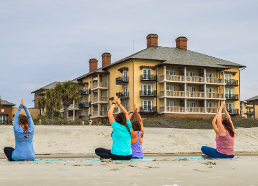 Yoga on the beach