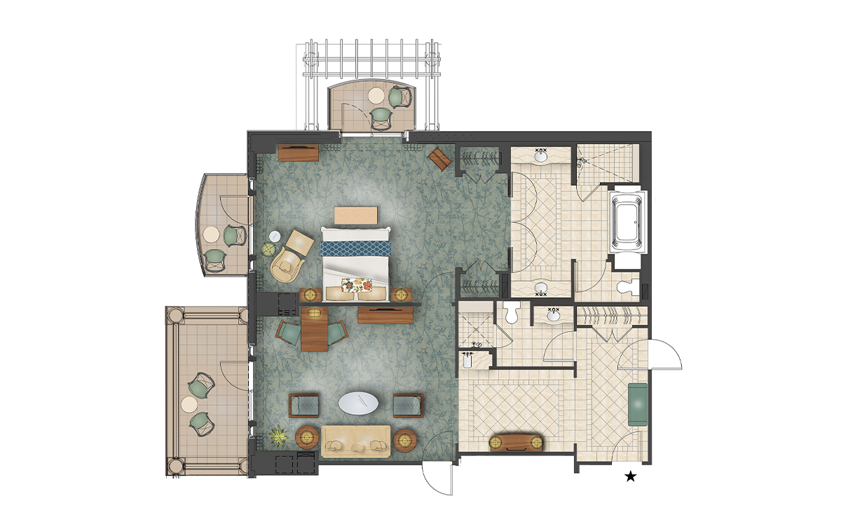 Ocean Front Suite floorplan