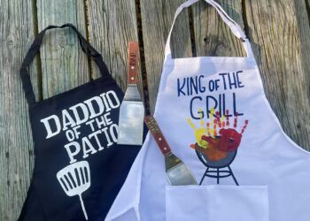 customized fathers day aprons and spatulas