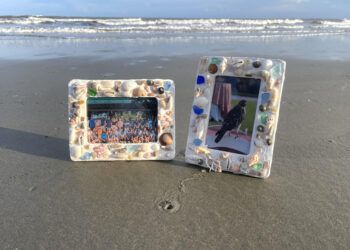 custom seashell picture frames