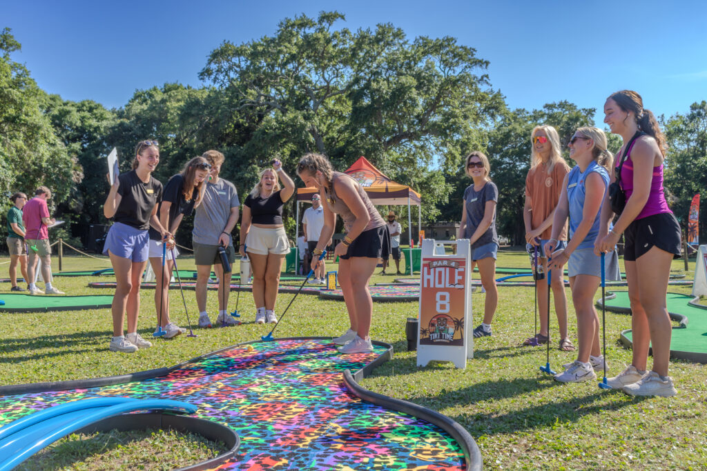 Mini Golf at Night Heron Park