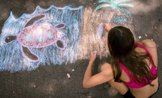 Sidewalk Chalk Drawing