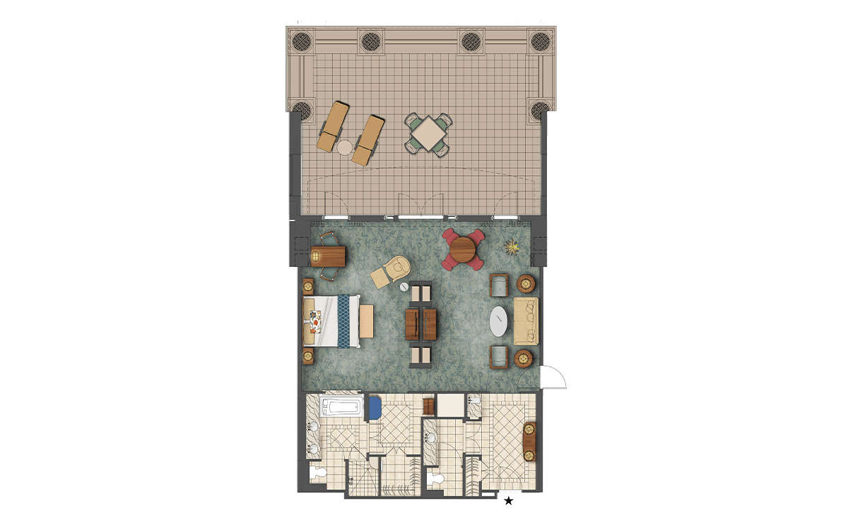 The Sanctuary Garden View Suite Floor Plan