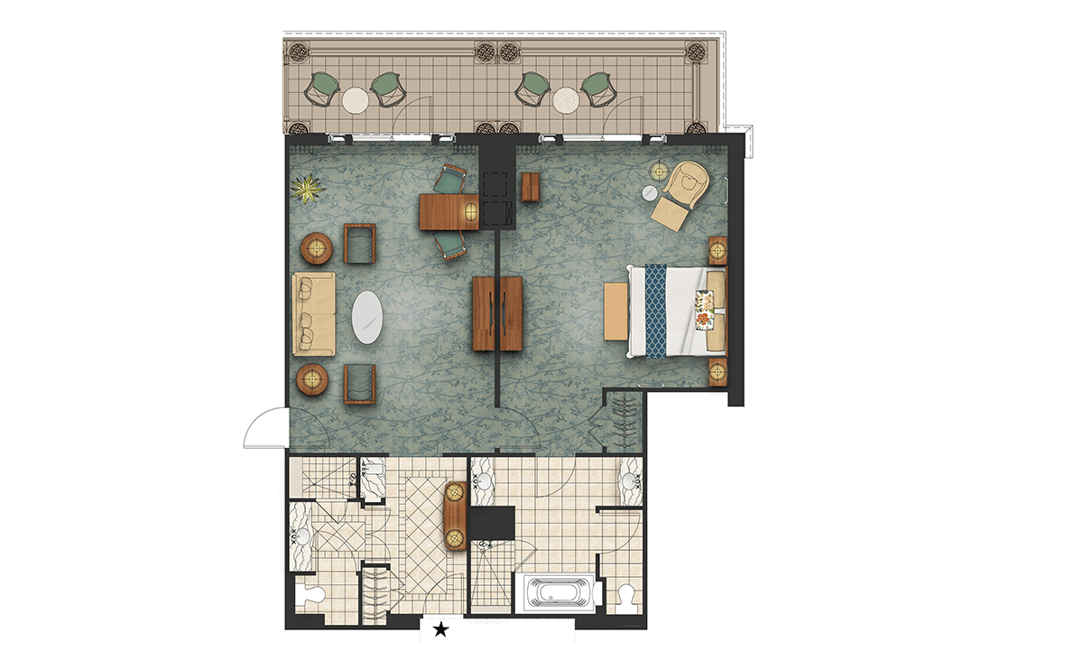 The Sanctuary Ocean View Suite Floor Plan