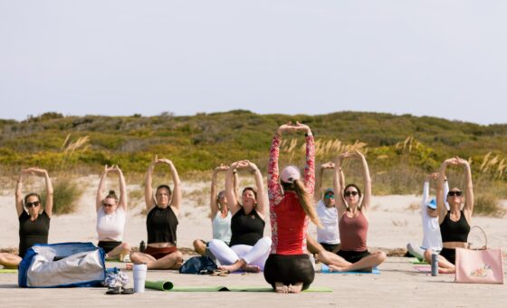 yoga on the beach