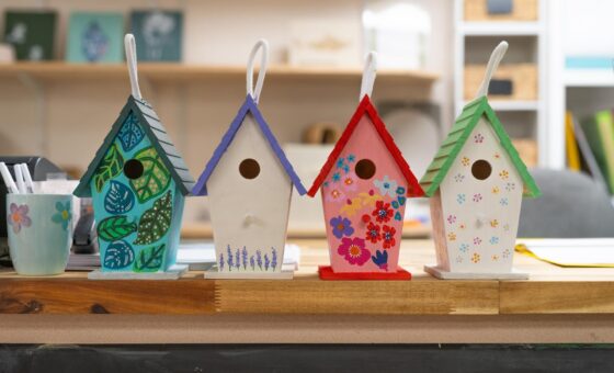 Hand painted Birdhouses at The Art Studio at Kiawah Island Golf Resort