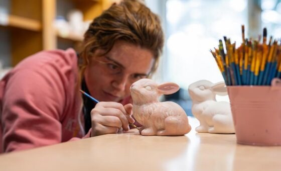 Kiln and Pottery projects at Kiawah Island Art Studio for Easter